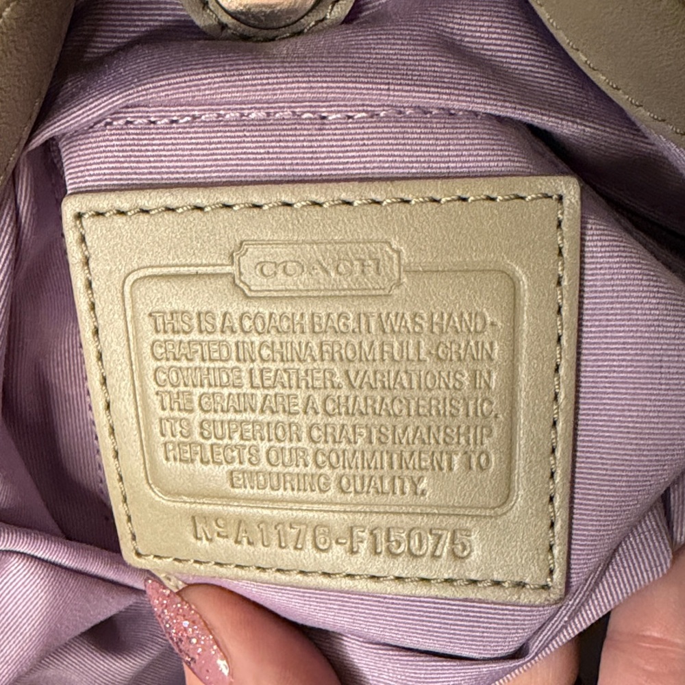 Coach Lynn SoHo Buckle Metallic Leather Shoulder Bag with Wallet - Picture 14 of 15